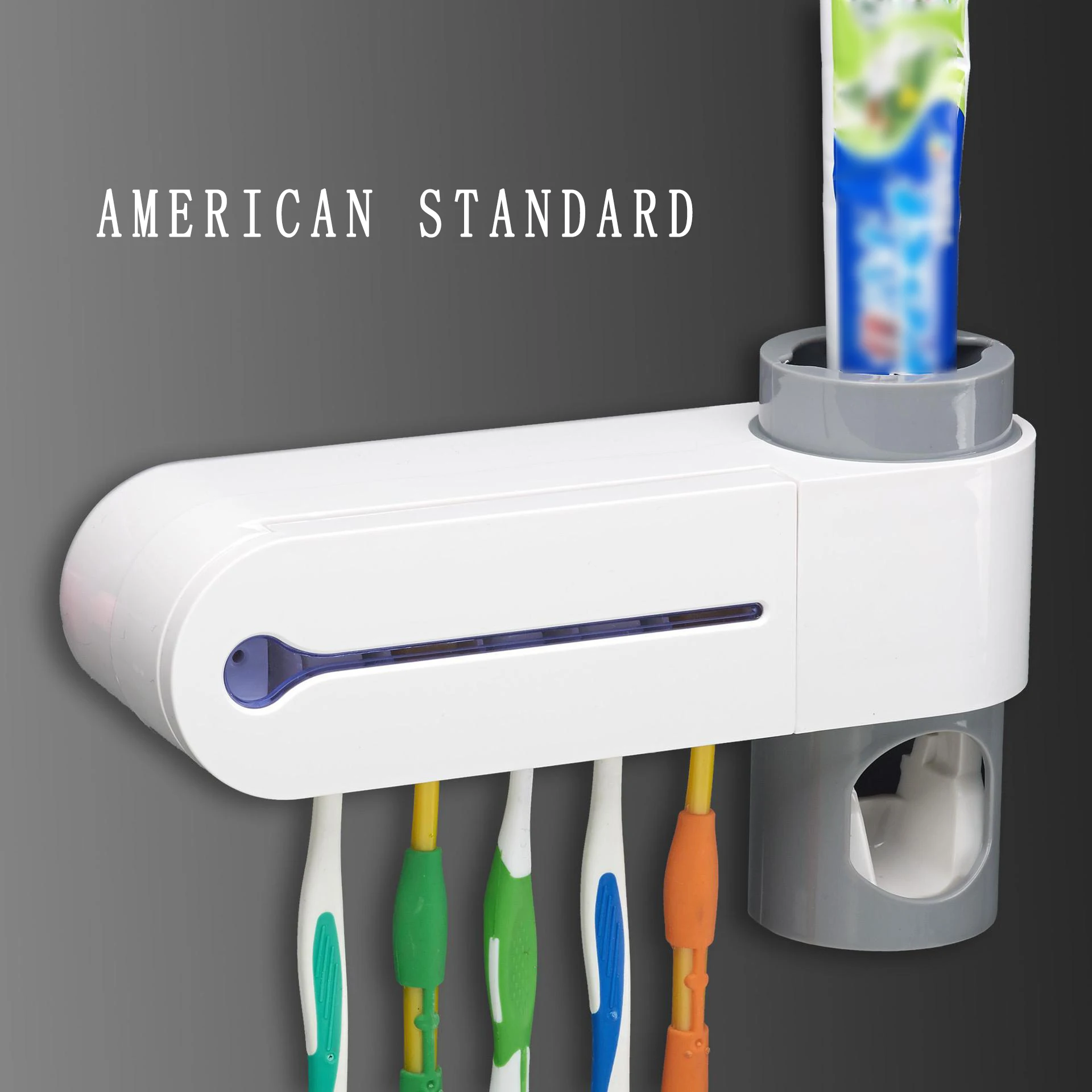 American standard Автоматический УФ-светильник, ультрафиолетовая зубная щетка, стерилизатор, держатель для зубной пасты и для зубной щетки, соковыжималки, Диспенсер, аксессуары для ванной комнаты, набор - Цвет: American standard