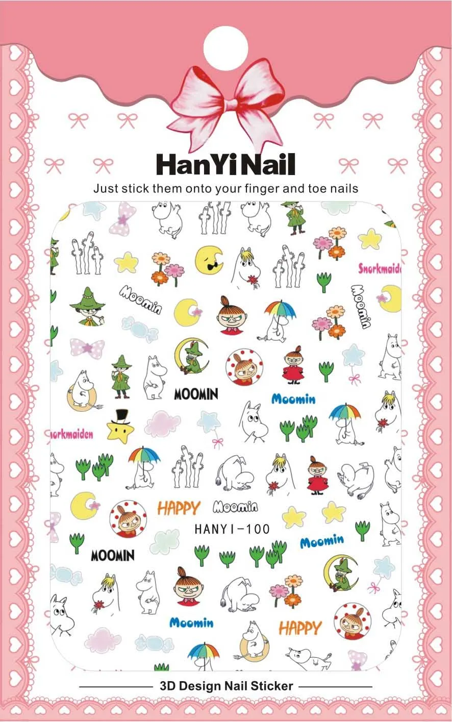 

Cartoon Patterns !Nails Art Manicure Back Glue Decal Decorations Design Nail Sticker For Nails Tips Beauty