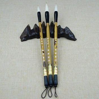 

3pcs/pack Office Craft Writing Drawing Supplies Painting Brush Pen Woolen Weasel Hair Chinese Calligraphy For School Artist