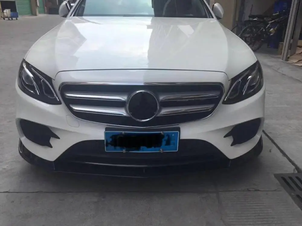 Для W213 углеродного волокна передний спойлер для Benz W213 спортивные e-класс E200 E260 E300 вентиляционная
