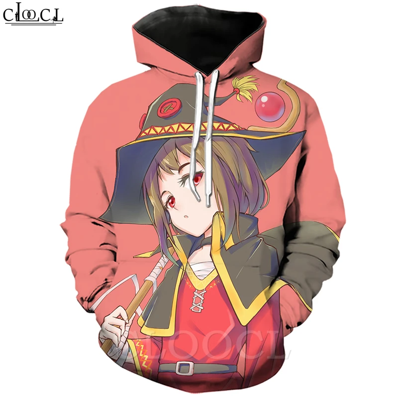 Hoodie 2 Классические толстовки Megumin Konosuba в стиле аниме с 3D принтом для мужчин и женщин, повседневная кофта для бега в стиле Харадзюку, хипстер, уличная одежда, топы T466 - Цвет: Hoodie 2