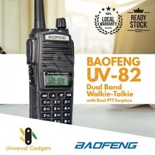Baofeng – walkie talkie Radio Portable 8W Real Baofeng UV 82, double PTT, Radio bidirectionnelle Vhf Uhf, récepteur Radio Amateur, émetteur bidirectionnel UV82