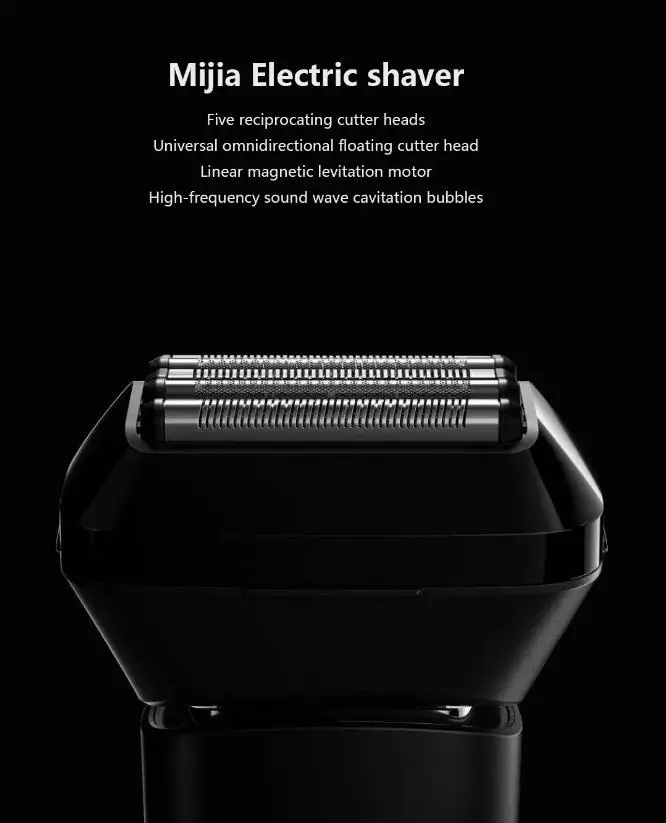 Xiaomi Mijia Reciprocating Electric Shaver Razor 5 Cutter Heads 15,000rpm Type-C Rechargeable Waterproof Omnidirectional Floatin (13)