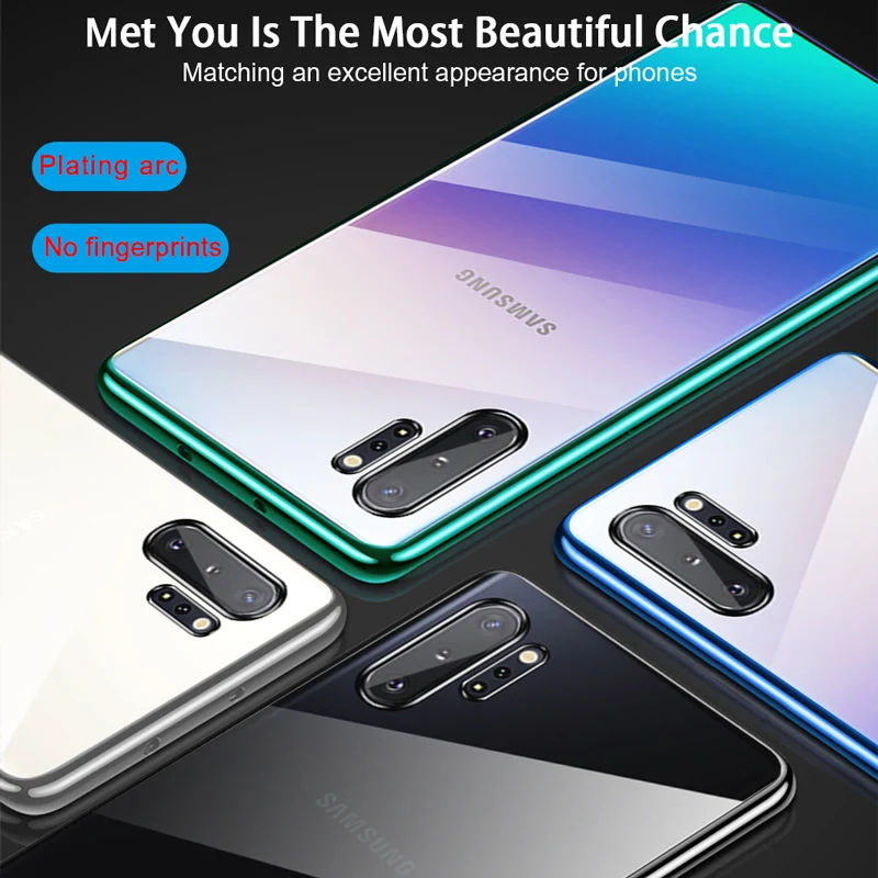 Для samsung Note 10 Plus чехол Чистый Прозрачный pc покрытие жесткий чехол для samsung Galaxy Note 10 Plus 5G Note10 Pro Чехол
