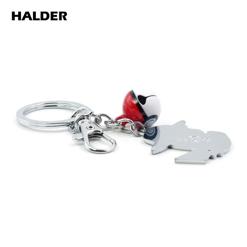 KS0015 HALDER Покемон карманные монстры Пикачу бросок poke ball Bell кулон брелок для рюкзака аксессуары безделушки автомобильный брелок