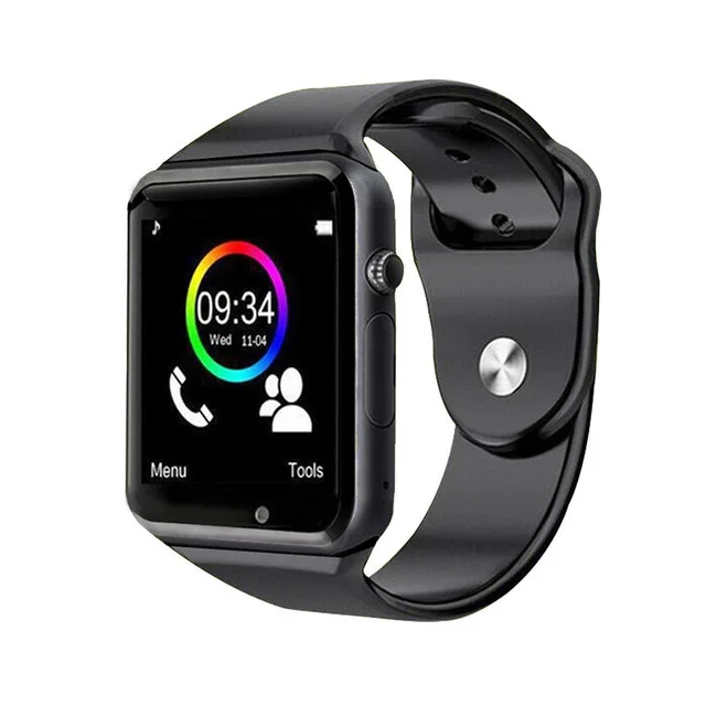 Bluetooth A1 Смарт часы спортивные наручные часы Поддержка 2G SIM TF камера Smartwatch с 16G картой для телефона Android PK DZ09 Q18 Y1 V8 - Цвет: Черный