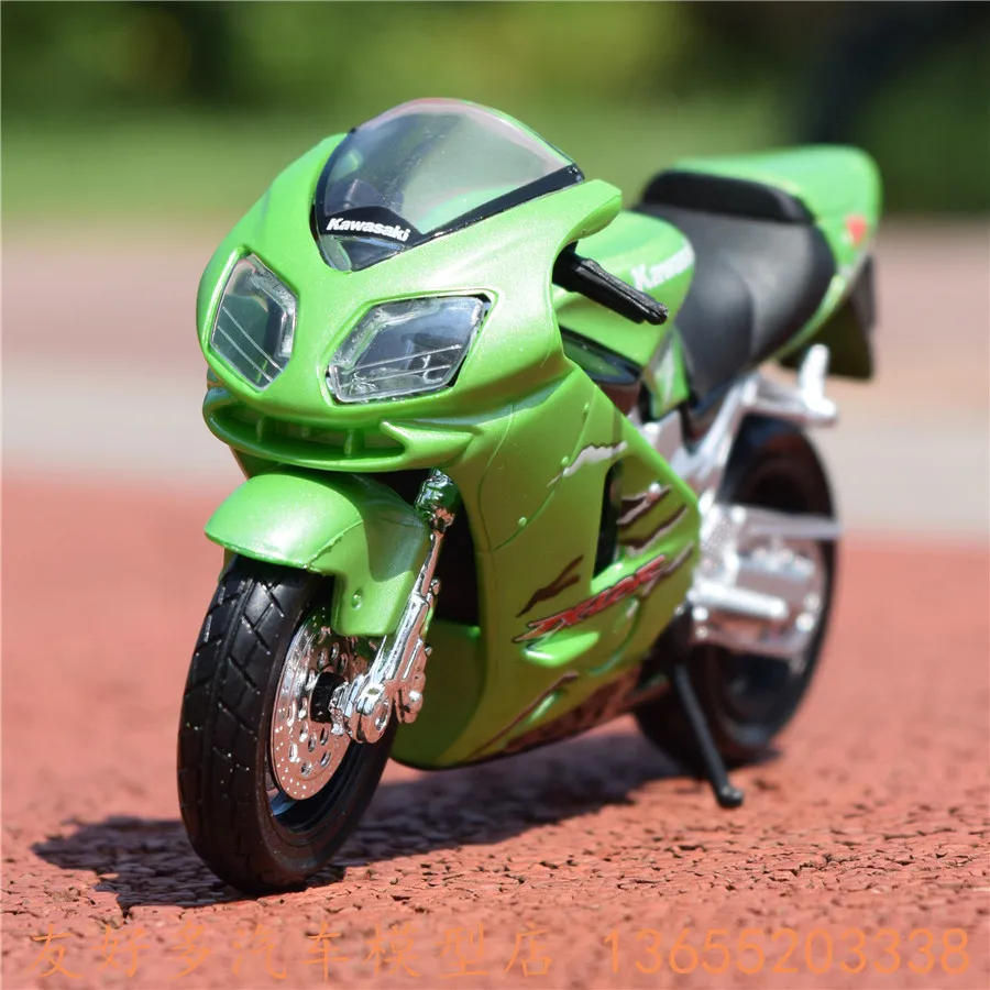 1:18 Kawasaki Moto Toy вся модель с базой Maisto литой автомобиль модель ниндзя ZX KLX Металлический Игрушечный Автомобиль H2R вулкан игрушки для детей