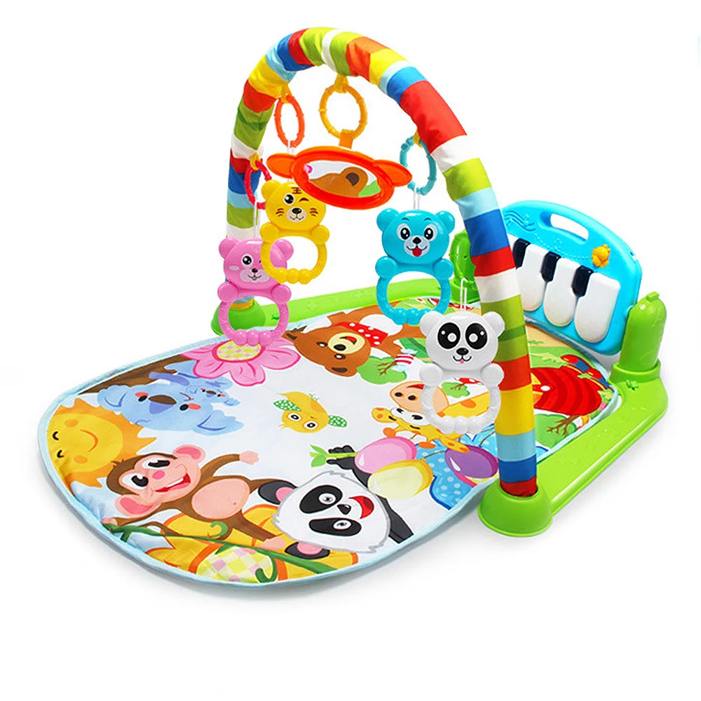 

Multifunction Soft Baby Play Mat with Piano Pedal Fitness Frame Bed Bell Toys Game Developing Mat Blanket Carpet for baby child