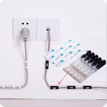

Multipurpose Desktop Finisher Cord Organizer Fixing 20pcs Wire Clip