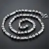 Fashion Luxury Men's Necklace 925 Silver  Geometeric Bead Necklace Silver Plated Chain Husband Birthday Gifts Fine Jewelry