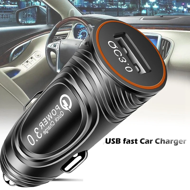 

Mini Quick Car Charge QC 3.0 USB Car Charger for IPhone IPad Tablet PC Fast Phone Charger for Samsung S8 S9 S10 Plus