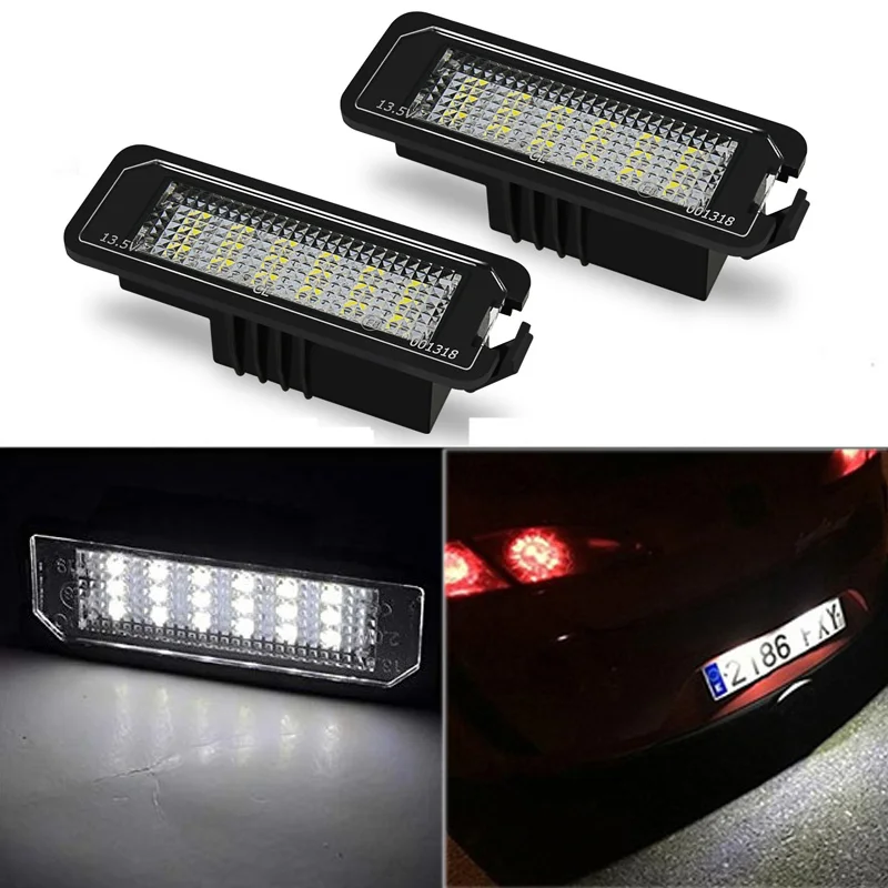 

2Pcs CANBUS LED Number License Plate Light for VW GOLF 4 5 6 7 Polo Passat 4D Scirocco No Error Tail Lamps Car Lights 12v