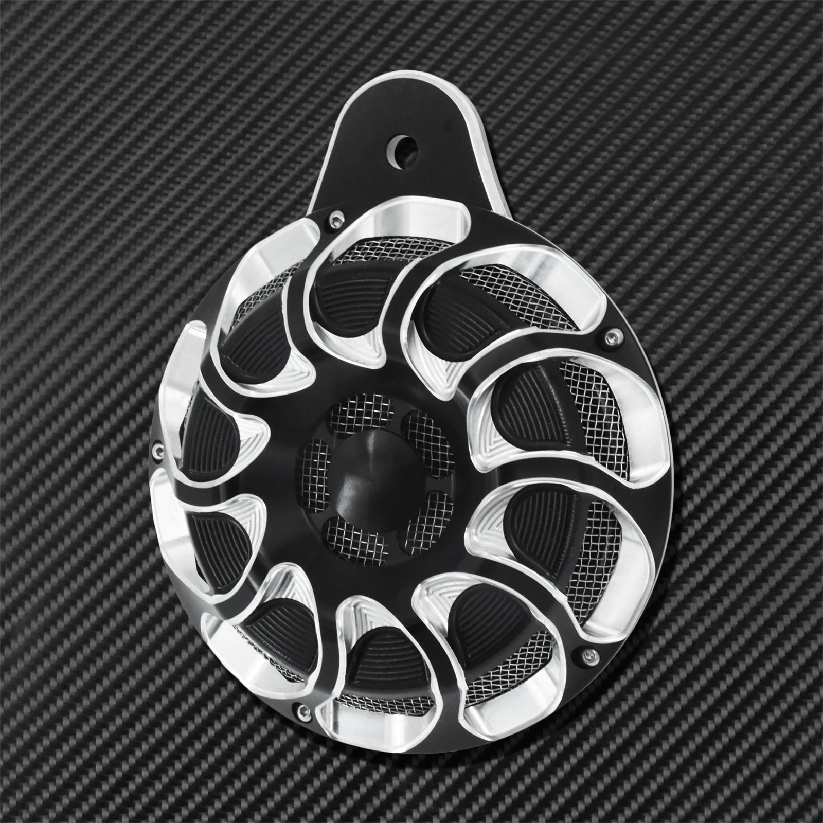 Motorcycle Horn Cover Horn Assembly Loudspeaker Aluminum Black &Chrome For Harley Touring FLHT Electra Glide 91-17 Sportster XL