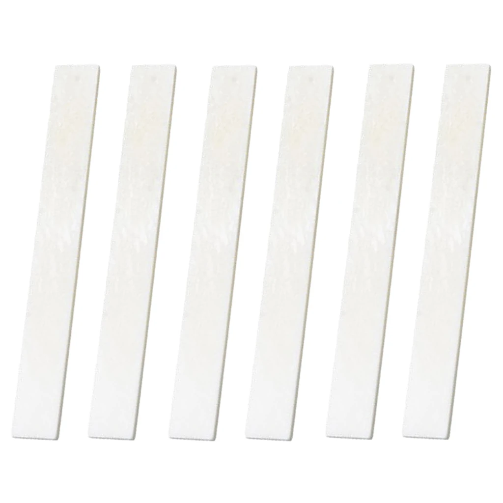 Pack Of 6 Blank Bone Nut For Cigar Box Classical Guitar Bass Accs Unbleached