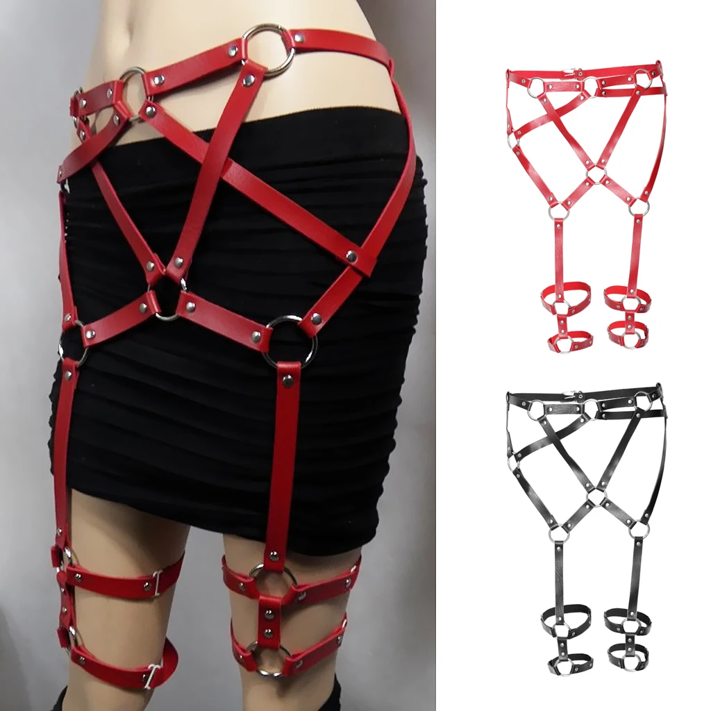 Women Waist Leg Harness Garter Belt High Thigh Stockings Suspender Clubwear