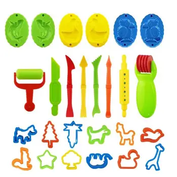 

26PCS DIY Slime Plasticine Mold Modeling Clay Kit Slime Plastic Play Dough Tools Set Cutters Moulds Toy for xmas gifts