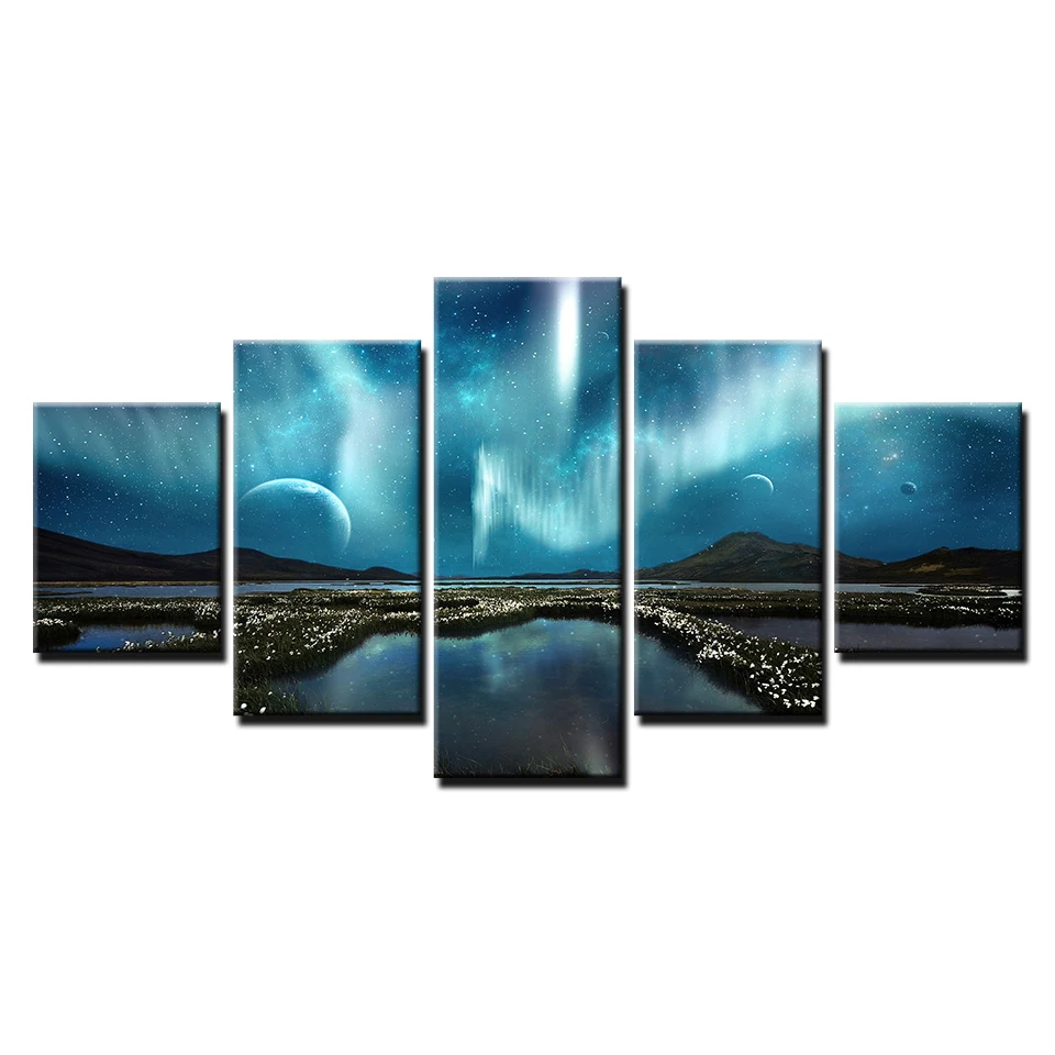 

Posters Decoration for Room Decor Posters Wall Art Wall Home Decor Anime Poster Modern Art Posters Anime Scenery 5 Pieces