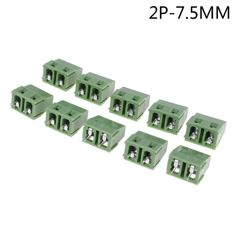 10 шт./лот PCB Винтовые клеммные блоки Conenctor 3,81/7,5 мм Шаг 2 P/3 P прямой угол клеммный блок - Цвет: B