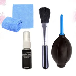 Outils de nettoyage d'écran d'ordinateur (soufflage d'air + brosse de nettoyage + liquide de nettoyage de 20ml + chiffon de nettoyage) 4 pièces 