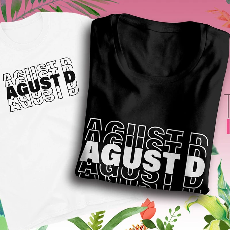 女性用agust Dプリントtシャツ 韓国語版 D 2アルバム Yoongiシャツ 10代の服 クールなヒップホップグラフィックtシャツ Tシャツ Aliexpress