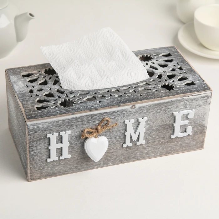 Салфетница Home 23 5×11 5×9 5 см цвет серый | Дом и сад