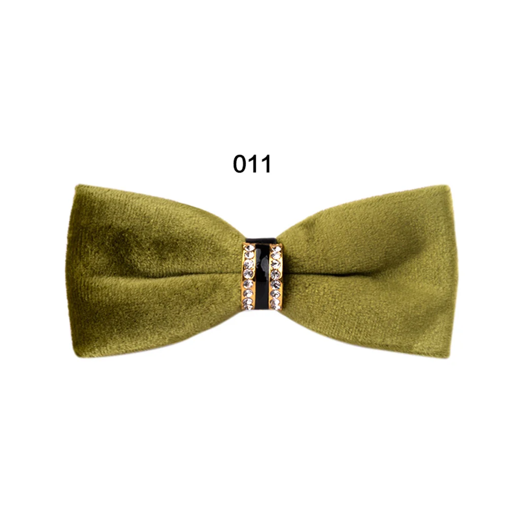 011 Для женщин и мужчин бархатный галстук-бабочка формальный галстук солидный вечеринка, свадебный банкет галстук-бабочка подарки NOV99 - Цвет: 011
