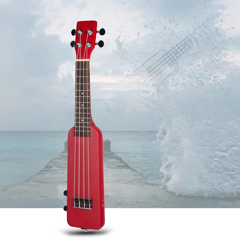 Dropship-21 дюймов Электрический Укулеле укулеле Уке комплект с Gig Bag 3,5 мм аудио кабель бесшумный Электрический Укулеле сопрано Уке