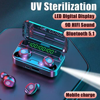 

TWS Wireless Bluetooth 5.1 Earphones 2200mAh Charging Case Wireless Headphones Waterproof Headset With Microphones Sport Earbuds