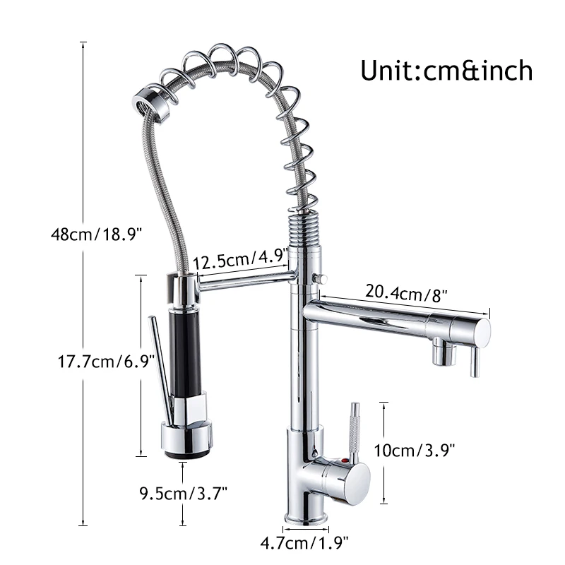 Deck Installation Chrome Spring 360 Rotating Shower Kitchen Faucet Crane Hot And Cold 2 Water Spring Kitchen Tap Sink Mixer Kitchen Faucets Aliexpress