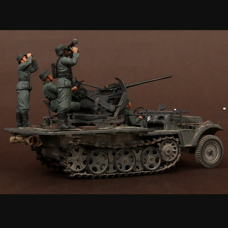 1/35 масштаб resin смола фигура Sd. Kfz.104 мех 2 см FlaK 30 команда не содержит бронированных автомобилей