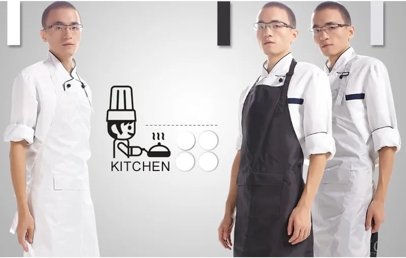High Quality Oil-proof Waterproof Aprons Cooking Adult Woman And Man Aprons Kitchen Restaurant White Black PVC Apron7