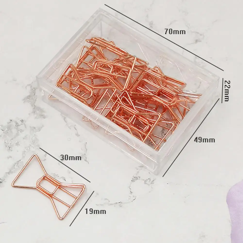 20 шт. скрепки бант для рождественской ёлки конверт кактус зажимы розовое золото офисные аксессуары для скрапбукинга тетрадь