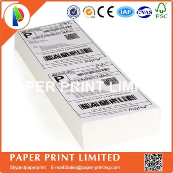 

Fanfold fan fold 4" x 6" 4x6 102x152mm Direct Thermal Labels, White Perforated Direct Shipping Label