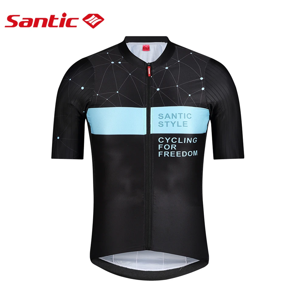 Мужская велосипедная футболка Santic с коротким рукавом высокоэластичные