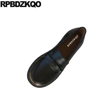 

chinese women flats spring autumn round toe ladies brown rubber sole cheap shoes china loafers 2019 designer bow slip on black