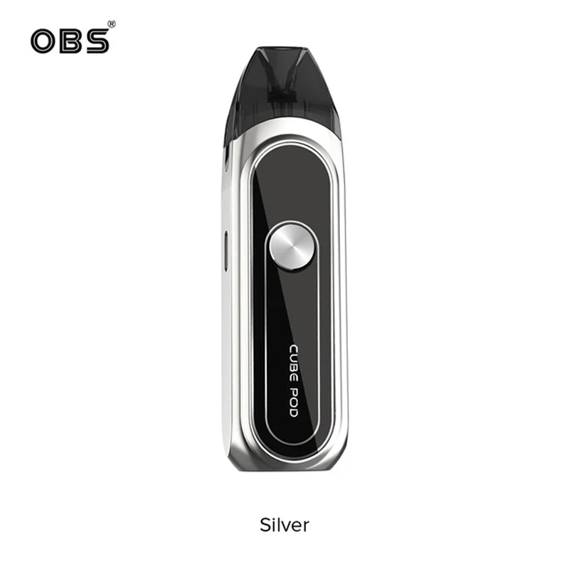 OBS cube Pod Комплект 50 мАч встроенный аккумулятор Vape мод с 4 мл Pod электронная сигарета картридж испаритель комплект - Цвет: Серебристый