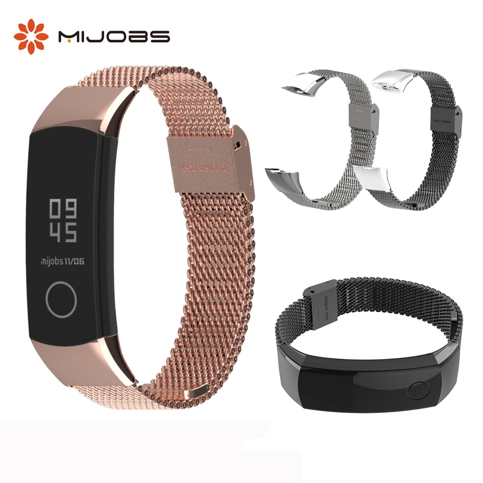 Sale Bracelets Honor-Band Metal-Strap Huawei Stainless-Steel 3-Wristband for 4 32861652881