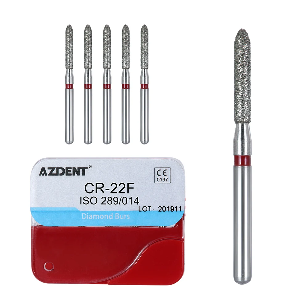 AZDENT 100 шт/20 коробок Стоматологические алмазные боры сверла для зубов Фарфоровая керамика композитная полировка высокоскоростной наконечник FG 1,6 M