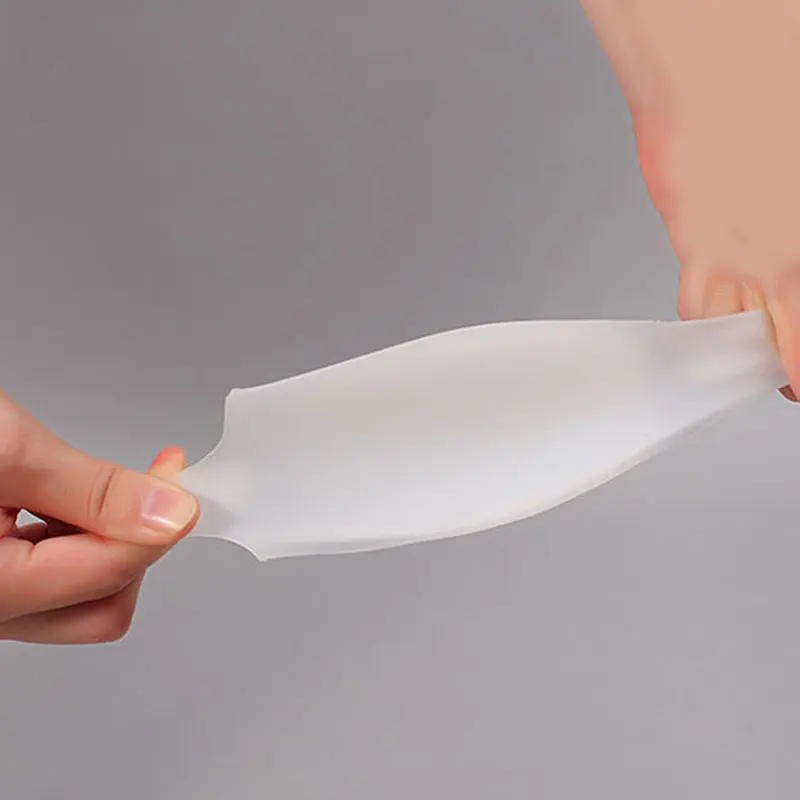 Solid White Silicone Insoles Hard-Wearing Insoles For The Feet Unisex Invisible Height Increase Socks Anti-Slippery Heel Pads