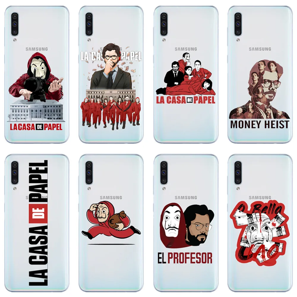 

La casa de papel Tokio Spanish TV Clear Soft TPU Cover Phone Case For Samsung Galaxy A30 A50 A10 A3 A5 A6 A7 A8 A750 2018 Plus