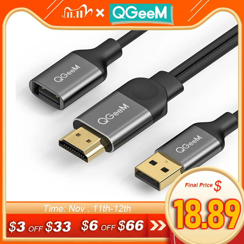 QGeeM USB al Cavo di HDMI для iphone 8X7 6 Plus iPad TV Telefoni Android per MHL Adattatore 1080 P конвертер iPhone Cavo|Кабели