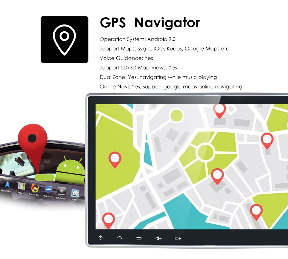 10," Большой 2Din Android 9,0 универсальный автомобильный стерео радио gps навигация нет-DVD поддержка 4G wifi Bluetooth Зеркало Ссылка 4 Гб ram+ CAM