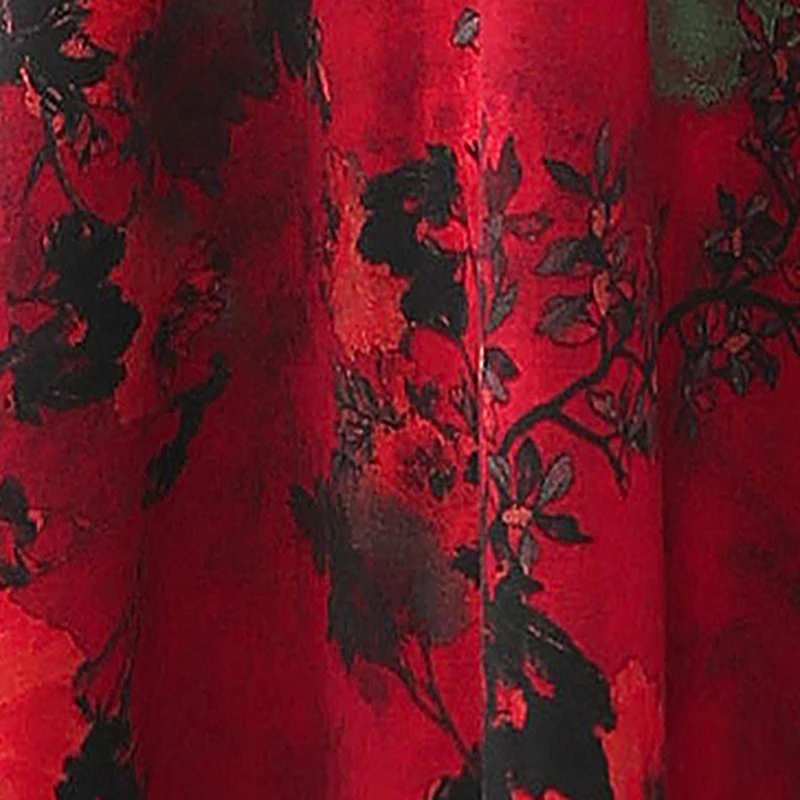 OMZIN Abito Lungo Maxi Stampa Floreale Per Donna | Maniche Lunghe Con Bottoni, Vestito Casual Morbido