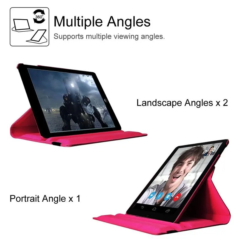 Принципиально для iPad 2/3/4 A1395 A1396 A1416 A1430 A1458 A1460 9," дюймовый планшет крышка Case_Smart Wake-для сна и игр, 360-Вращающаяся