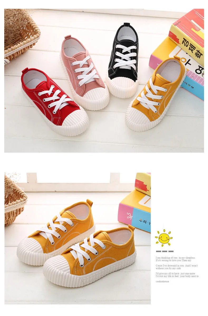 Fashion Kids Shoes Unisex Boys Girls Sneakers Children Casual Canvas Shoes For Big Boy Girl Candy Colors Soft Breathable 27-38