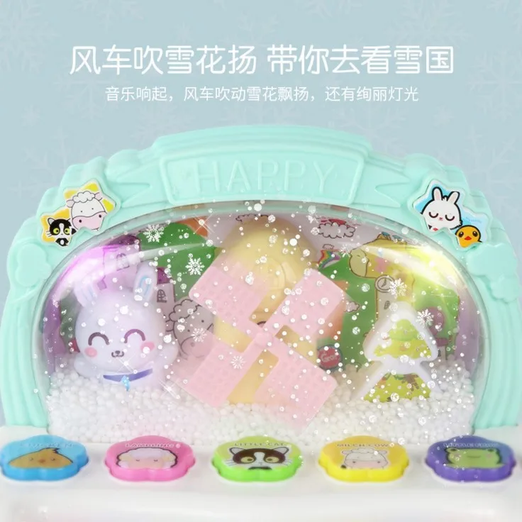 

Children Music Electronic Keyboard meng huan bing Snowflake Teach Piano Musical Instrument Infants Electric Small Piano Flash To