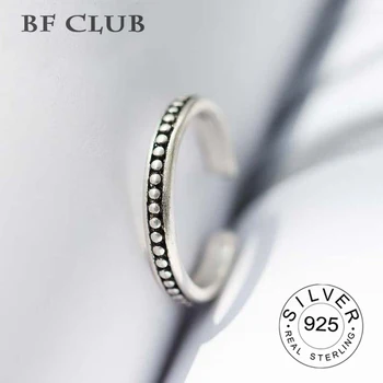 

Bohemian Vintage 925 Sterling Silver Round Rings for Women Wedding Jewelry Large Adjustable Antique Engagement Rings Anillos