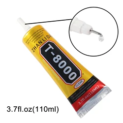 Adhésif multi usages 110 pour fabrication de bijoux, T 8000 ml, Gel pour strass et ongles T8000, cadre de téléphone, bricolage, colle pour verre 