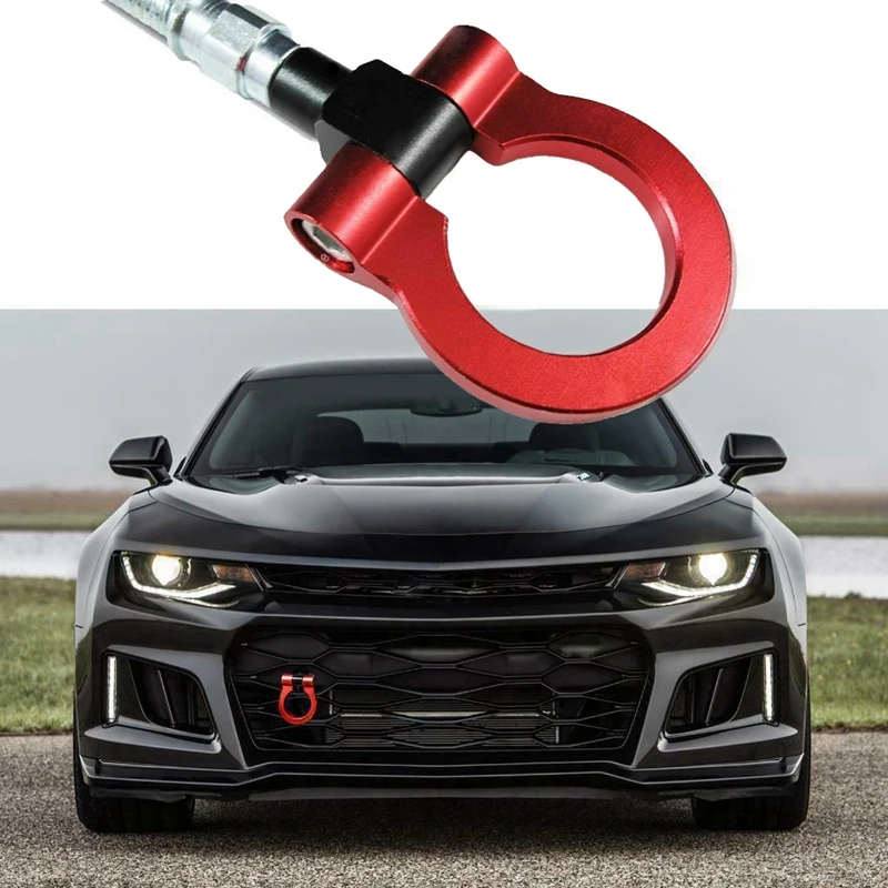 Красный трек гоночный JDM СТИЛЬ CNC алюминиевый буксировочный крюк для Chevrolet Camaro-Up