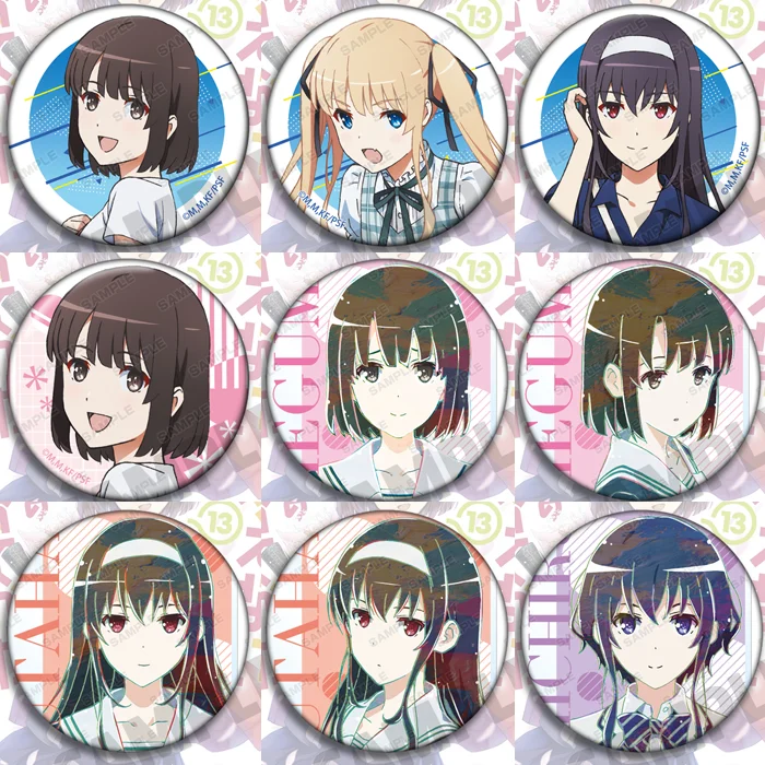 Аниме Megumi Kato Eriri Спенсер Sawamura Kasumigaoka Utaha 58 мм фигурка значок круглая брошь булавка
